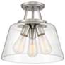 3_Savoy House Essentials Calhoun 13" Wide Satin Nickel 3-Light Ceiling L more views