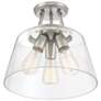 4_Savoy House Essentials Calhoun 13" Wide Satin Nickel 3-Light Ceiling L more views