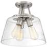 5_Savoy House Essentials Calhoun 13" Wide Satin Nickel 3-Light Ceiling L more views