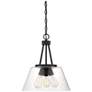 1_Savoy House Essentials Calhoun 15" Wide Matte Black 3-Light Pendant