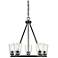 Savoy House Essentials Calhoun 25" Wide Matte Black 5-Light Chandelier