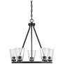 Thumbnail2 of Savoy House Essentials Calhoun 25" Wide Matte Black 5-Light Chandelier more views