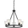Thumbnail3 of Savoy House Essentials Calhoun 25" Wide Matte Black 5-Light Chandelier more views