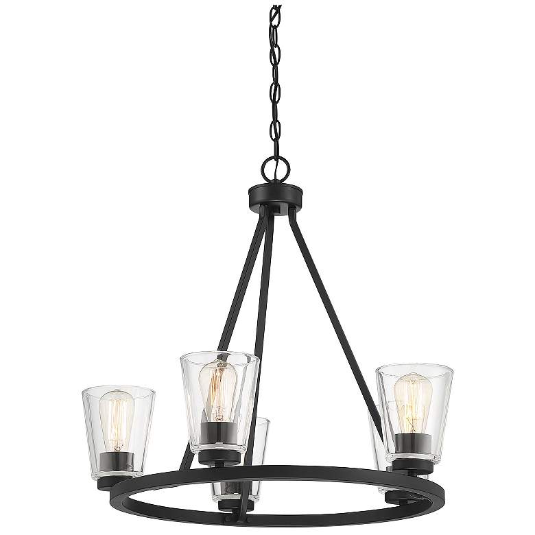 Image 5 Savoy House Essentials Calhoun 25" Wide Matte Black 5-Light Chandelier more views