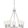 1_Savoy House Essentials Calhoun 25" Wide Satin Nickel 5-Light Chandelie