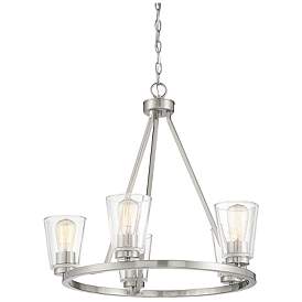 Image5 of Savoy House Essentials Calhoun 25" Wide Satin Nickel 5-Light Chandelie more views