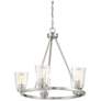 5_Savoy House Essentials Calhoun 25" Wide Satin Nickel 5-Light Chandelie more views