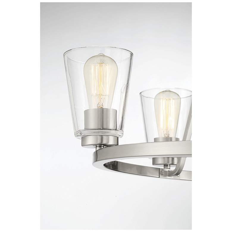 Image 6 Savoy House Essentials Calhoun 25" Wide Satin Nickel 5-Light Chandelie more views