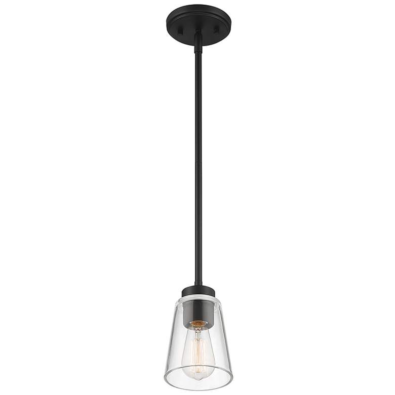 Image 4 Savoy House Essentials Calhoun 5" Wide Matte Black 1-Light Mini Pendan more views
