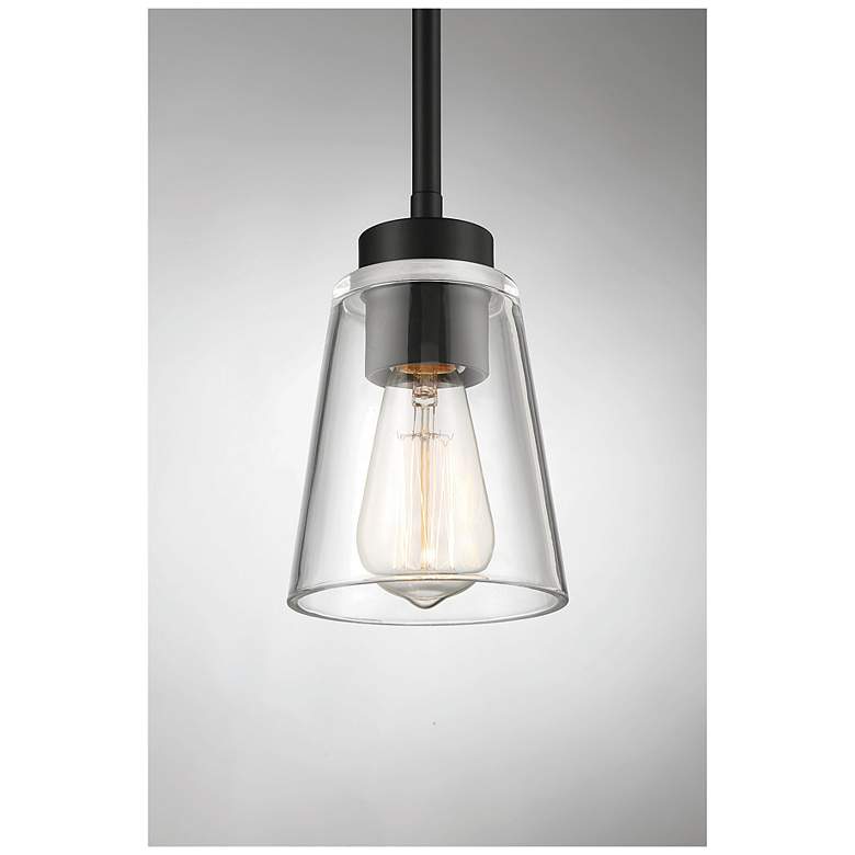 Image 5 Savoy House Essentials Calhoun 5" Wide Matte Black 1-Light Mini Pendan more views