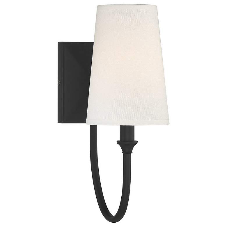 Image 1 Savoy House Essentials Cameron 13" High Matte Black Wall Sconce