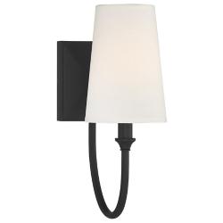 Savoy House Essentials Cameron 13" High Matte Black Wall Sconce