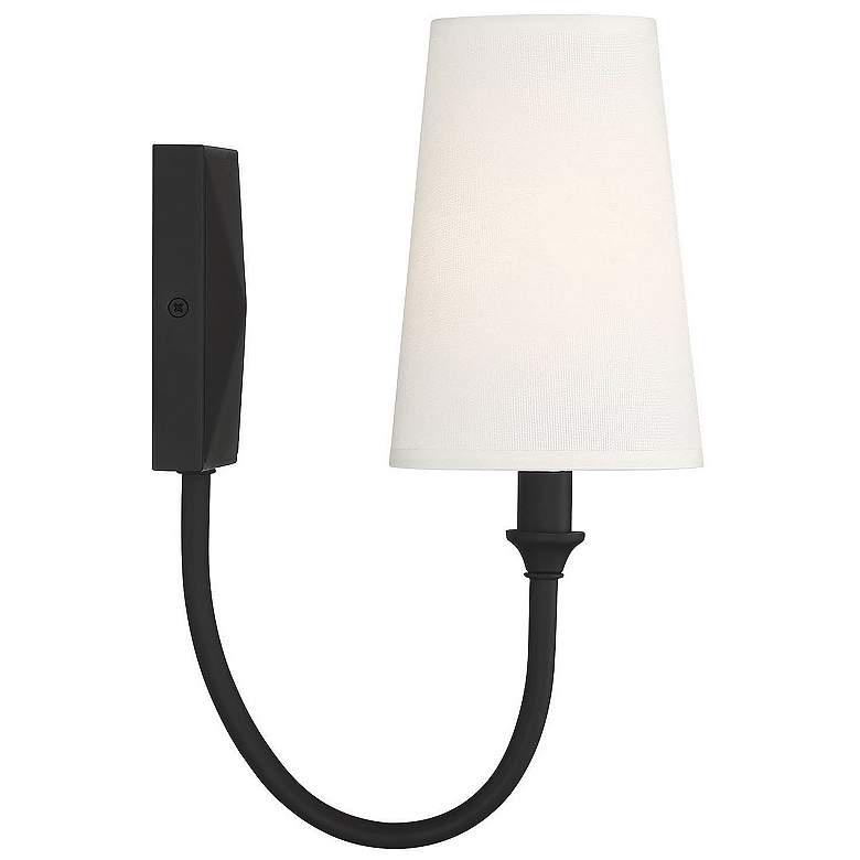Image 3 Savoy House Essentials Cameron 13" High Matte Black Wall Sconce more views