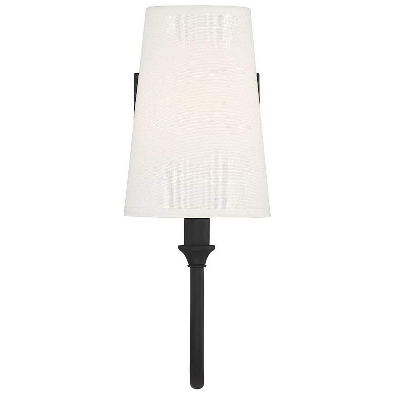 Image 4 Savoy House Essentials Cameron 13" High Matte Black Wall Sconce more views