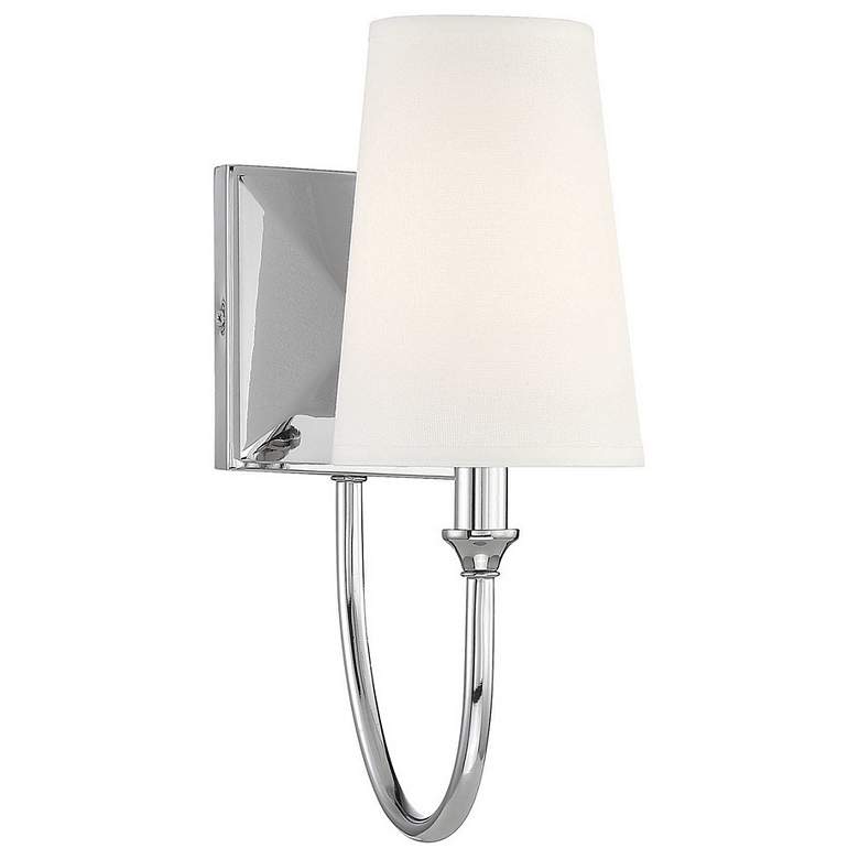 Image 1 Savoy House Essentials Cameron 13 inch High Polished Nickel 1-Light Wall S