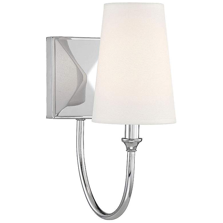 Image 4 Savoy House Essentials Cameron 13" High Polished Nickel 1-Light Wall S more views