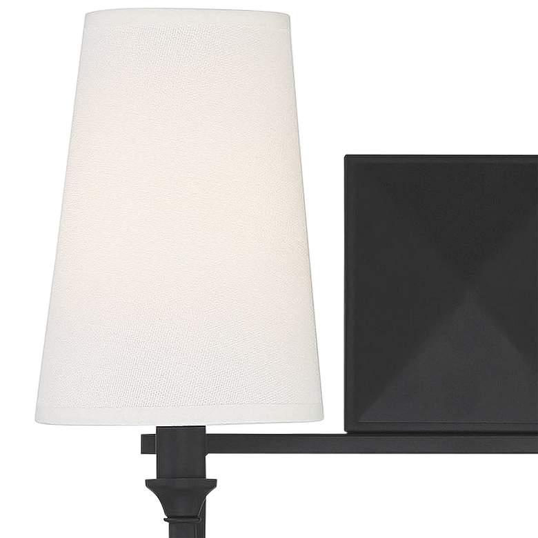 Image 2 Savoy House Essentials Cameron 15" Wide 2-Light Matte Black Bath Light more views
