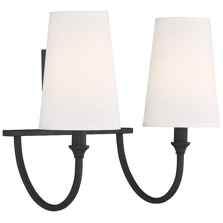 Image 5 Savoy House Essentials Cameron 15" Wide 2-Light Matte Black Bath Light more views