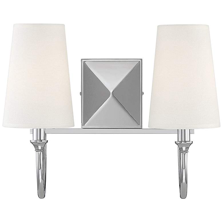 Image 1 Savoy House Essentials Cameron 15" Wide 2-Light Polished Nickel Bath L