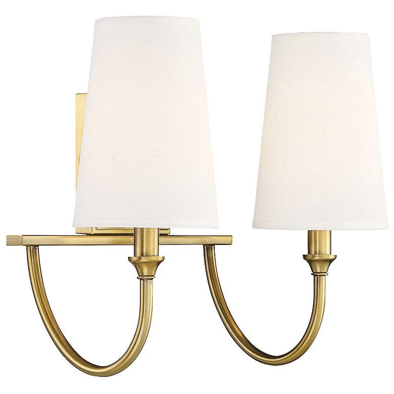 Image 4 Savoy House Essentials Cameron 15" Wide 2-Light Warm Brass Bath Light more views