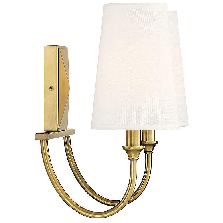 Image 5 Savoy House Essentials Cameron 15" Wide 2-Light Warm Brass Bath Light more views