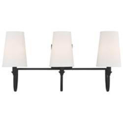 Savoy House Essentials Cameron 24" Wide 3-Light Matte Black Bath Light