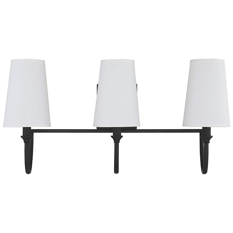 Image 2 Savoy House Essentials Cameron 24" Wide 3-Light Matte Black Bath Light more views