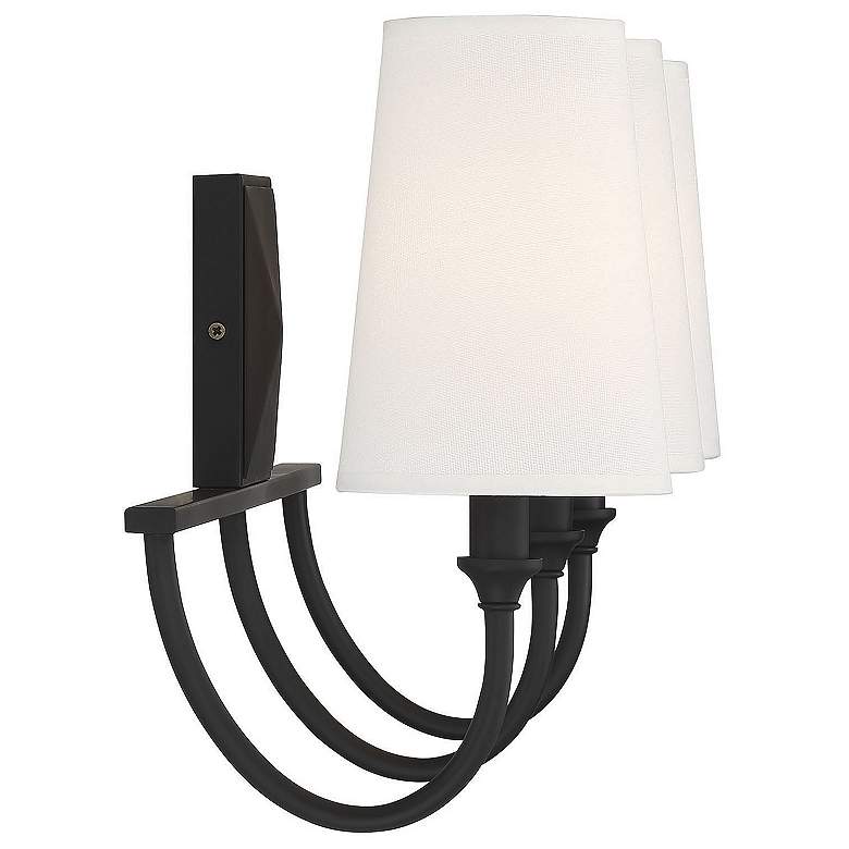Image 5 Savoy House Essentials Cameron 24" Wide 3-Light Matte Black Bath Light more views