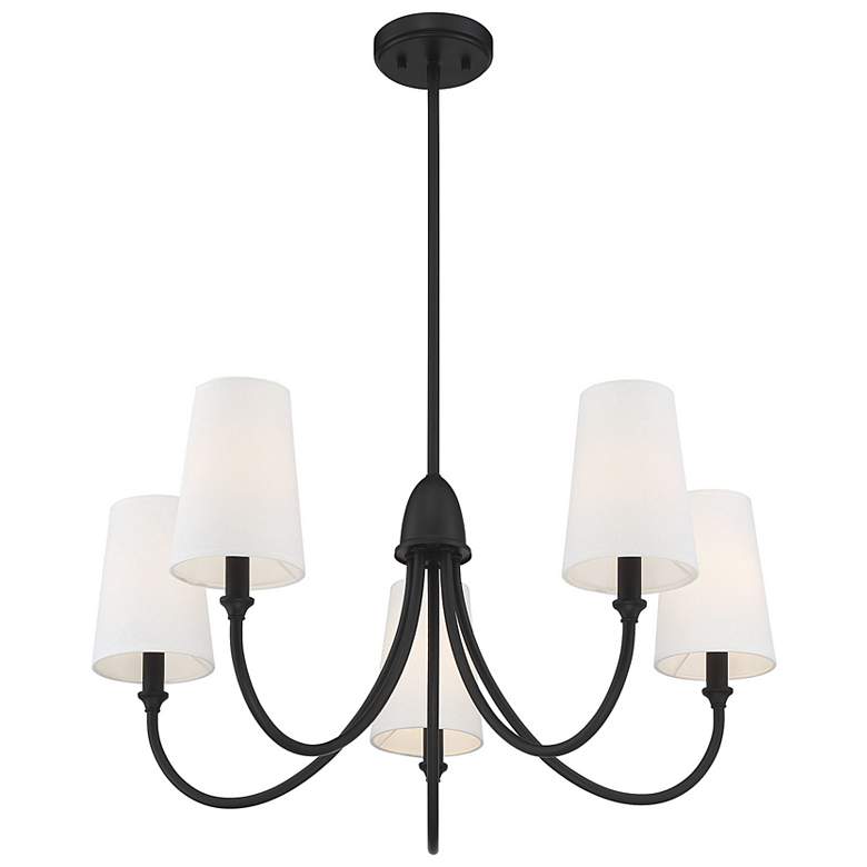 Image 4 Savoy House Essentials Cameron 29" Wide Matte Black 5-Light Chandelier more views