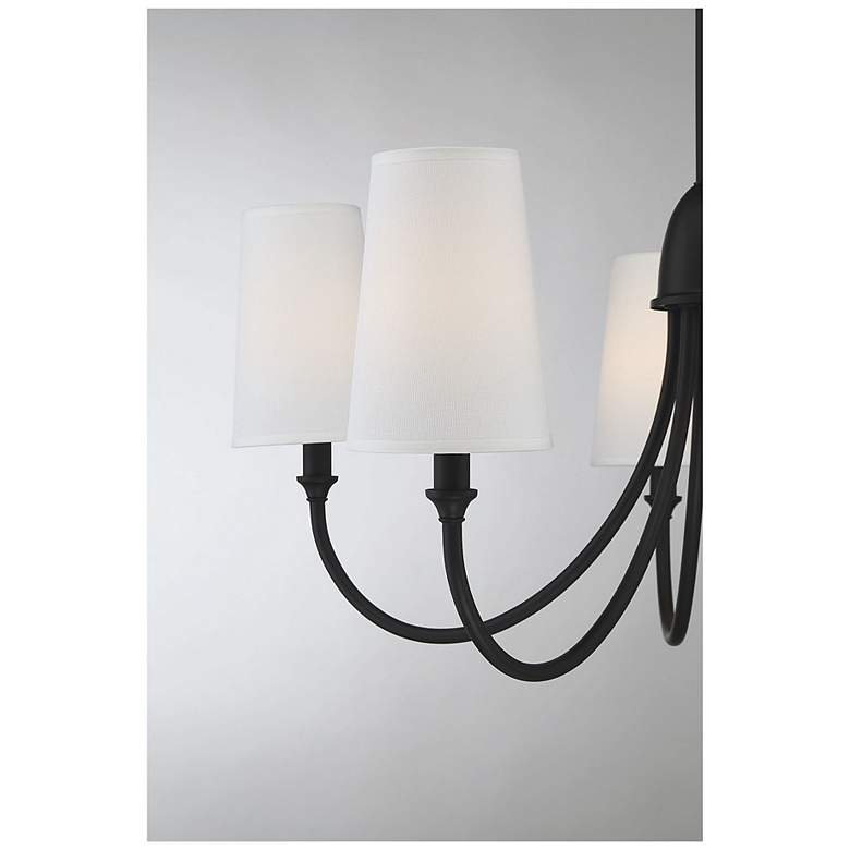 Image 6 Savoy House Essentials Cameron 29" Wide Matte Black 5-Light Chandelier more views