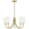 Savoy House Essentials Cameron 29" Wide Warm Brass 5-Light Chandelier