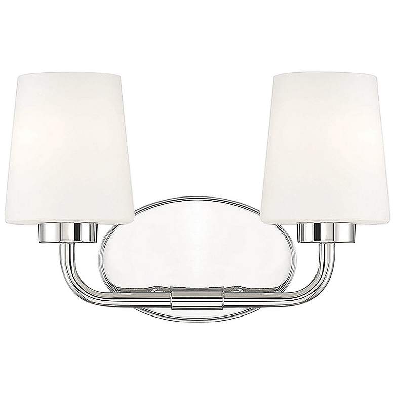 Image 1 Savoy House Essentials Capra 15 inch Wide 2-Light Polished Nickel Bath Lig