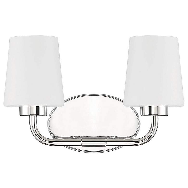 Image 3 Savoy House Essentials Capra 15" Wide 2-Light Polished Nickel Bath Lig more views