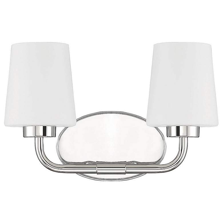 Image 3 Savoy House Essentials Capra 15 inch Wide 2-Light Polished Nickel Bath Lig more views