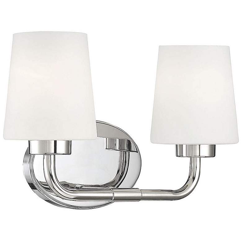 Image 4 Savoy House Essentials Capra 15 inch Wide 2-Light Polished Nickel Bath Lig more views