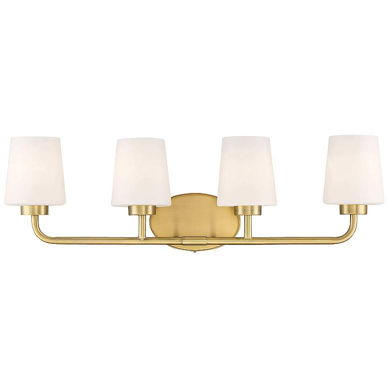Image 1 Savoy House Essentials Capra 31" Wide 4-Light Warm Brass Bath Light