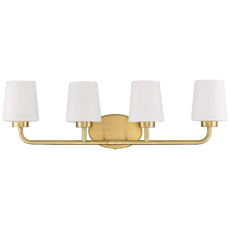 Image 2 Savoy House Essentials Capra 31" Wide 4-Light Warm Brass Bath Light more views