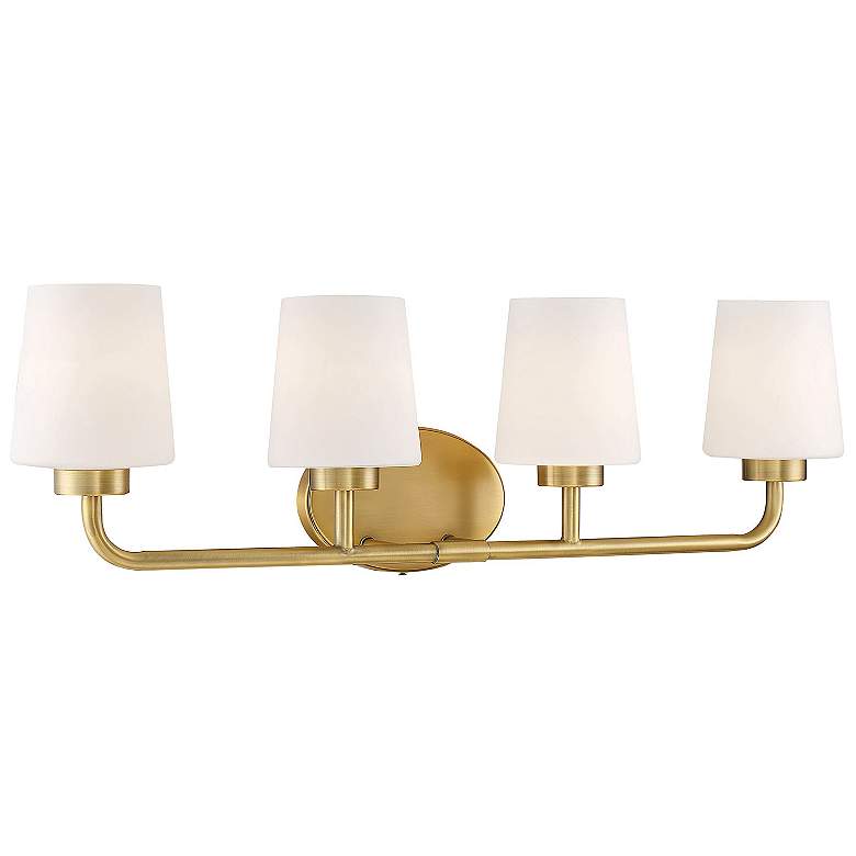 Image 3 Savoy House Essentials Capra 31" Wide 4-Light Warm Brass Bath Light more views