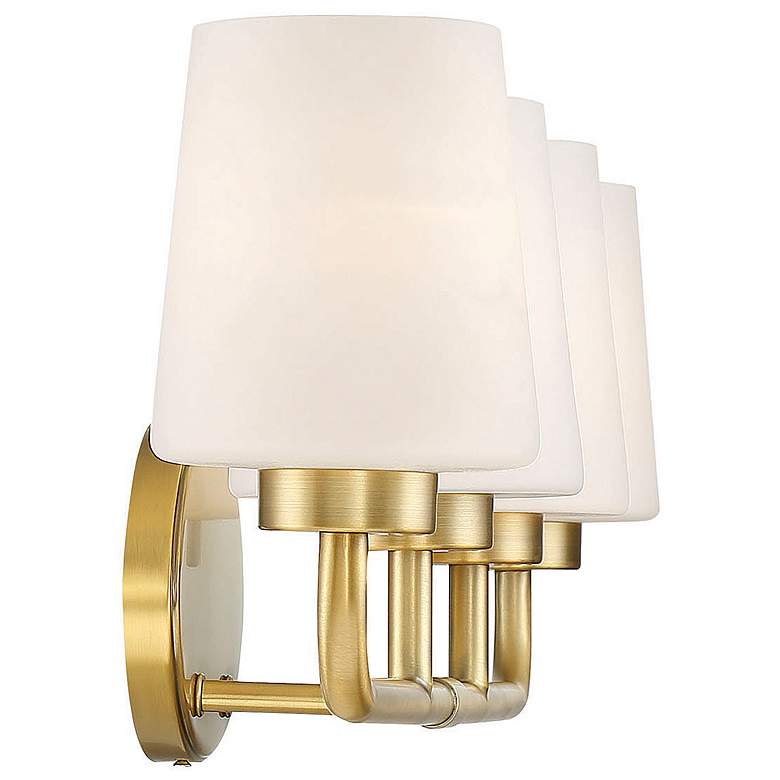 Image 5 Savoy House Essentials Capra 31" Wide 4-Light Warm Brass Bath Light more views