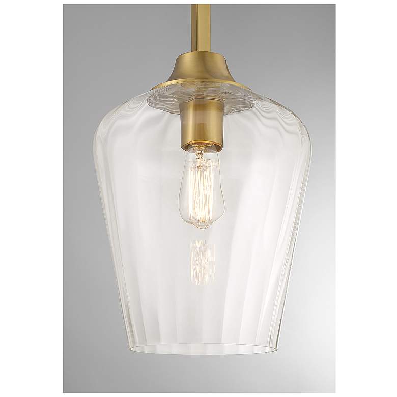 Image 5 Savoy House Essentials Carlton 11" Wide Warm Brass 1-Light Pendant more views