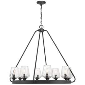 Image1 of Savoy House Essentials Carlton 36" Wide Matte Black 8-Light Chandelier