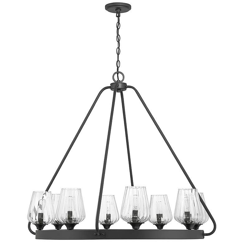 Image 2 Savoy House Essentials Carlton 36" Wide Matte Black 8-Light Chandelier more views