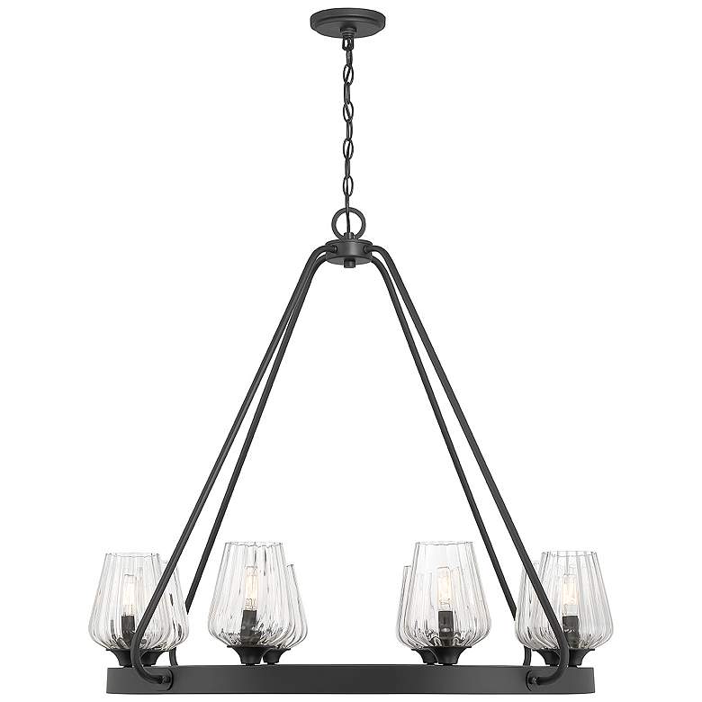 Image 5 Savoy House Essentials Carlton 36" Wide Matte Black 8-Light Chandelier more views