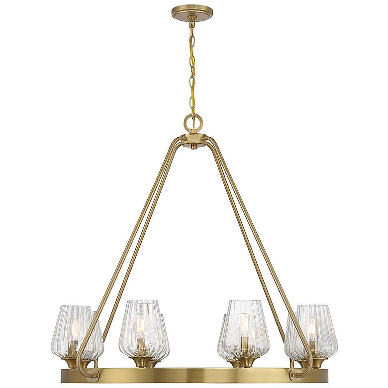 Image 5 Savoy House Essentials Carlton 36" Wide Warm Brass 8-Light Chandelier more views