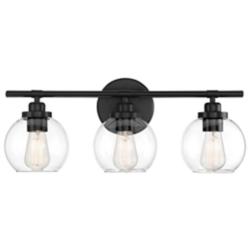Savoy House Essentials Carson 22.5" Wide 3-Light Matte Black Bath Ligh