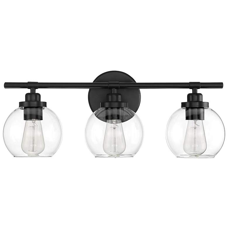 Image 2 Savoy House Essentials Carson 22.5" Wide 3-Light Matte Black Bath Ligh more views