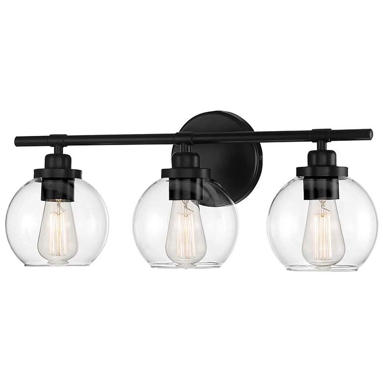 Image 3 Savoy House Essentials Carson 22.5" Wide 3-Light Matte Black Bath Ligh more views