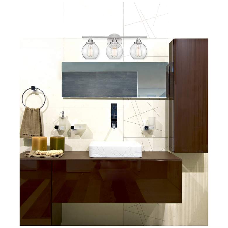 Image 6 Savoy House Essentials Carson 22.5" Wide 3-Light Satin Nickel Bath Lig more views