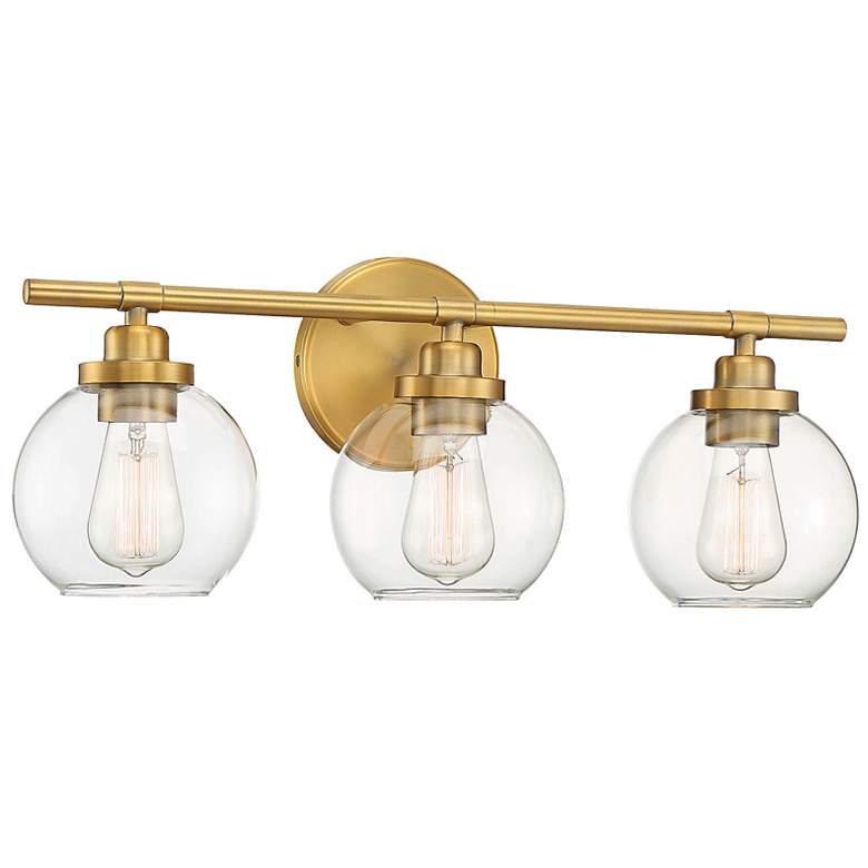 Image 3 Savoy House Essentials Carson 22.5" Wide 3-Light Warm Brass Bath Light more views
