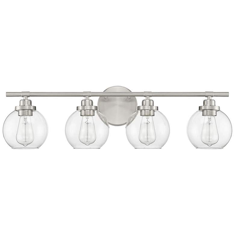 Image 2 Savoy House Essentials Carson 30" Wide 4-Light Satin Nickel Bath Light more views